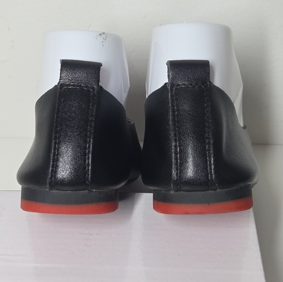 Kunsto Leather Glove Ballet Flats Women 7.5 Black Slip On Loafers Casual Shoes - Picture 4 of 9